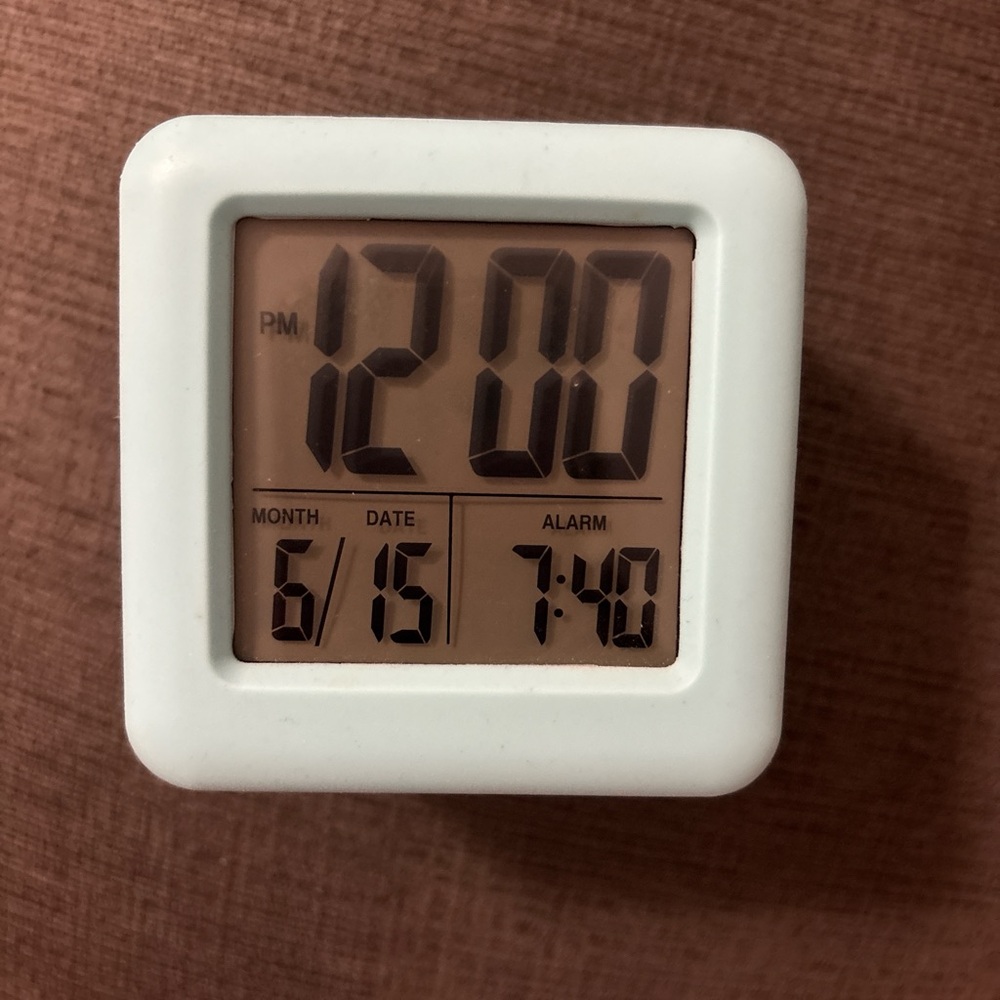 Teal Digital Alarm Clock